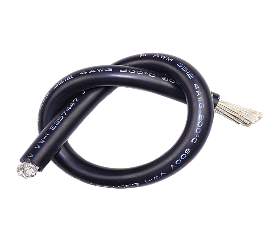 1-200H5103005J6 Single Core Silicone Rubber Wire 4 awg Copper Wire 12mm UL3512 3
